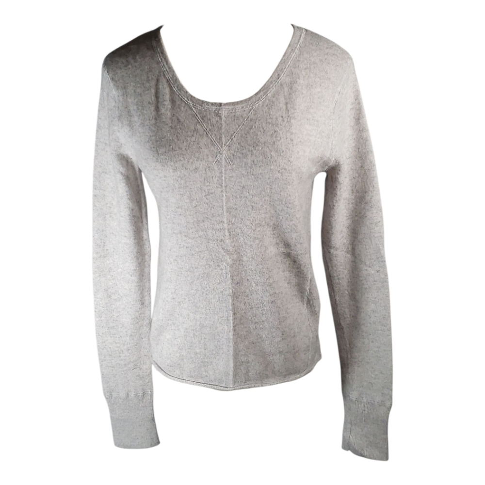 Athleta 100% Cashmere Lightweight Sweater Spring Minimalist Closet Essential  M